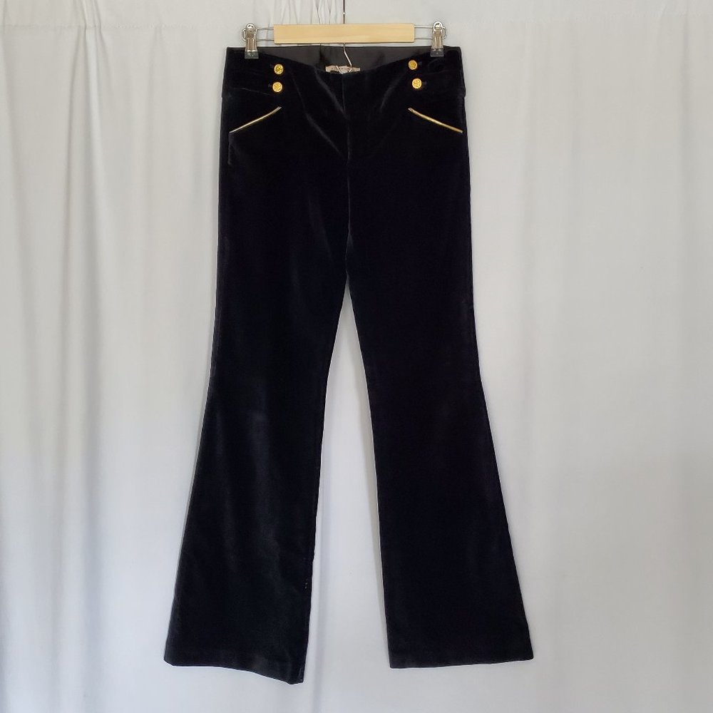 Alice + Olivia Black Velvet Pants